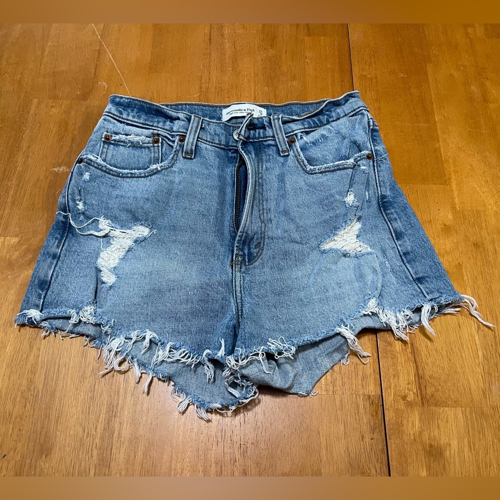 Distressed Denim Shorts